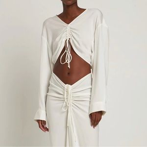 Christopher Esber White Ruched top size Au12